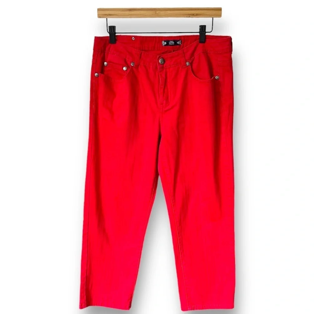 Tru Luxe Womens Red Jeans Sz 30/10 - Picture 1 of 10